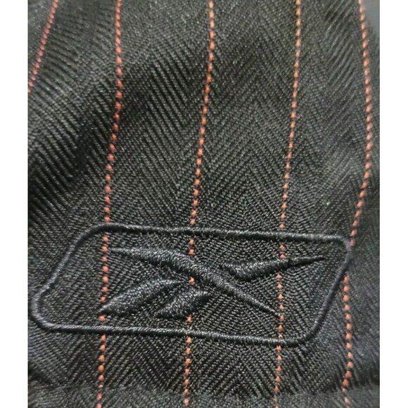 Vtg Philadelphia 76ers Hat Reebok Sz 7 1/2 Fitted Red Pinstripe Black Hat NBA - Picture 8 of 8